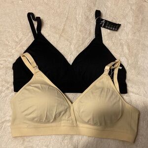 VINFACT Nursing bras Black and nude XXL